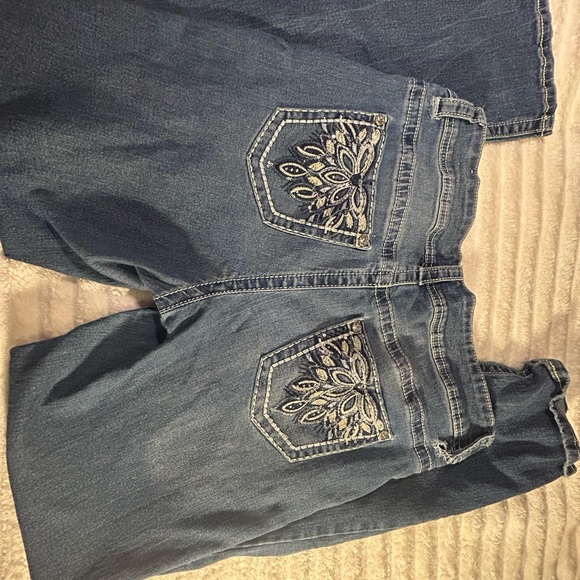 Women's Boot Cut Jeans - Blue - Picture 1 of 5